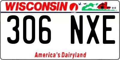 WI license plate 306NXE