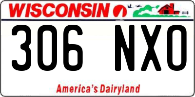 WI license plate 306NXO