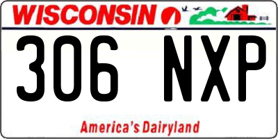WI license plate 306NXP