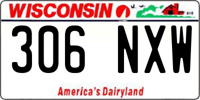 WI license plate 306NXW