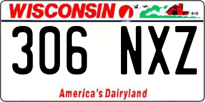 WI license plate 306NXZ