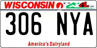 WI license plate 306NYA