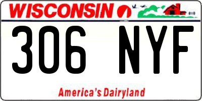 WI license plate 306NYF
