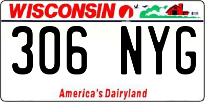 WI license plate 306NYG