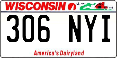 WI license plate 306NYI
