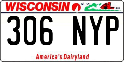 WI license plate 306NYP