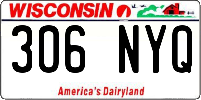 WI license plate 306NYQ