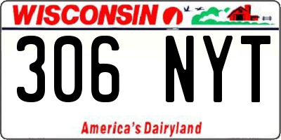 WI license plate 306NYT