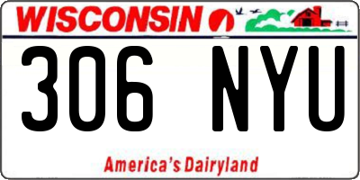 WI license plate 306NYU
