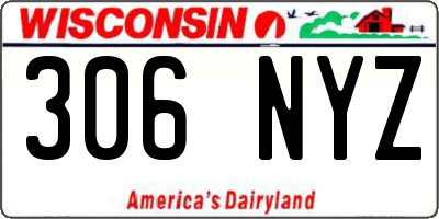 WI license plate 306NYZ