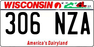WI license plate 306NZA