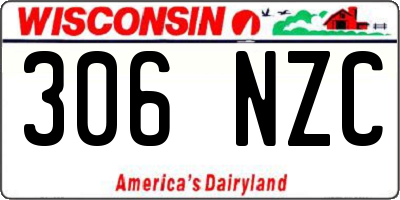 WI license plate 306NZC