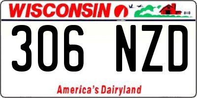 WI license plate 306NZD
