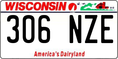 WI license plate 306NZE