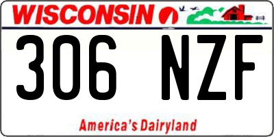 WI license plate 306NZF