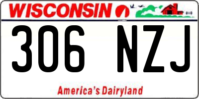 WI license plate 306NZJ