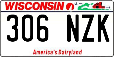 WI license plate 306NZK