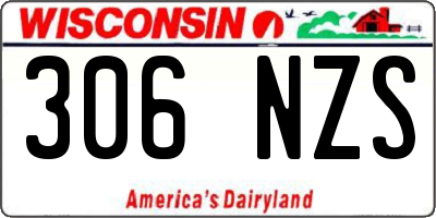WI license plate 306NZS