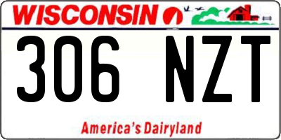 WI license plate 306NZT