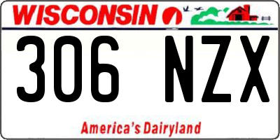 WI license plate 306NZX