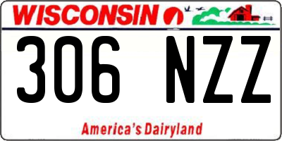 WI license plate 306NZZ