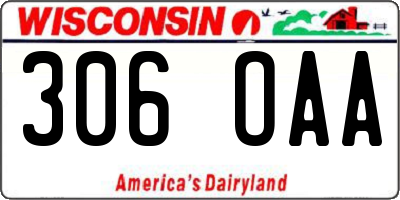 WI license plate 306OAA
