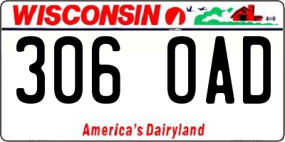 WI license plate 306OAD