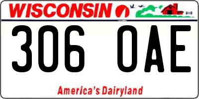 WI license plate 306OAE