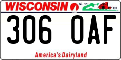 WI license plate 306OAF