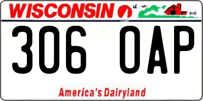 WI license plate 306OAP