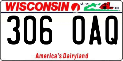 WI license plate 306OAQ