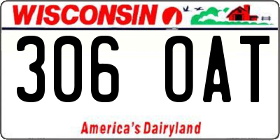 WI license plate 306OAT