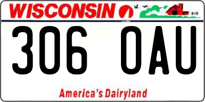WI license plate 306OAU