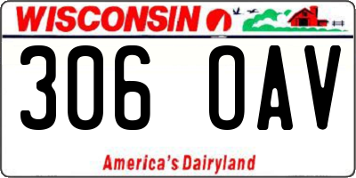 WI license plate 306OAV