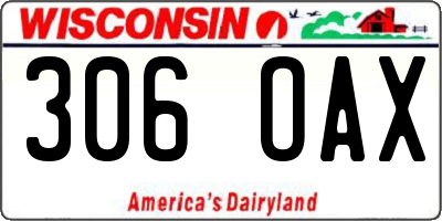 WI license plate 306OAX