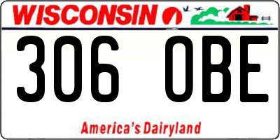 WI license plate 306OBE