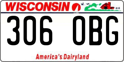 WI license plate 306OBG
