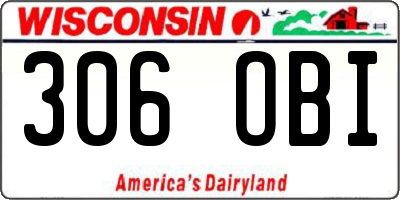 WI license plate 306OBI