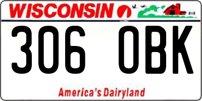 WI license plate 306OBK
