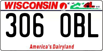 WI license plate 306OBL