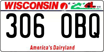 WI license plate 306OBQ