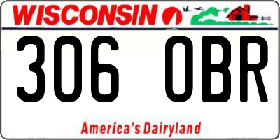 WI license plate 306OBR