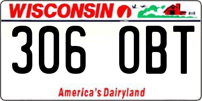 WI license plate 306OBT