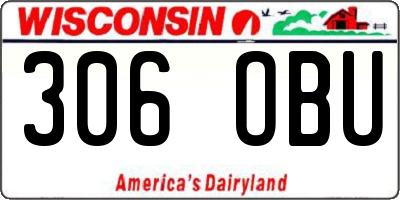 WI license plate 306OBU