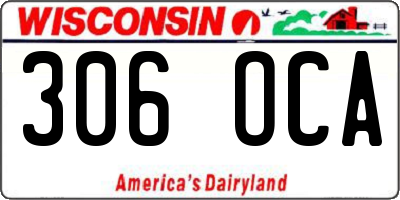 WI license plate 306OCA