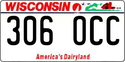 WI license plate 306OCC