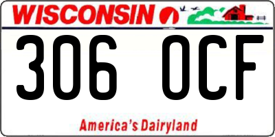WI license plate 306OCF