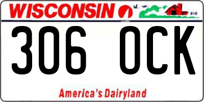 WI license plate 306OCK