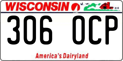 WI license plate 306OCP