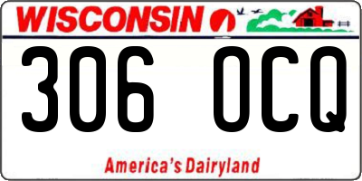 WI license plate 306OCQ